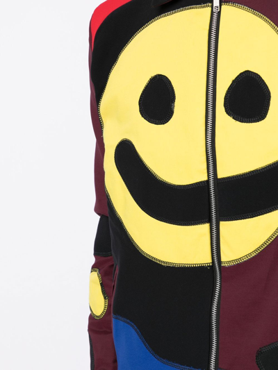 Shop Bethany Williams Jersey Patchwork Smiley Jacket In Mehrfarbig