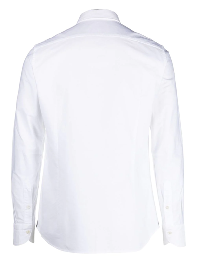Shop Tintoria Mattei Long-sleeve Classic Shirt In Weiss