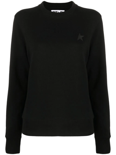 Golden Goose Athena Crewneck Star Sweatshirt In Schwarz