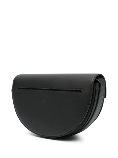 Shop Patou Logo-print Leather Bag In Schwarz