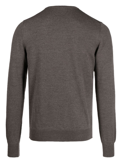 Barba Napoli Crew-neck Knit Jumper In Grau