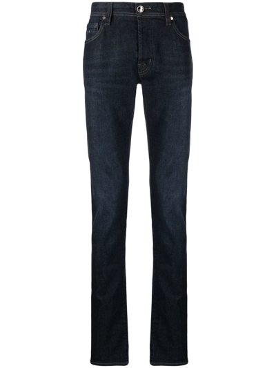 Shop Sartoria Tramarossa Leonardo Mid-rise Slim-cut Jeans In Blau