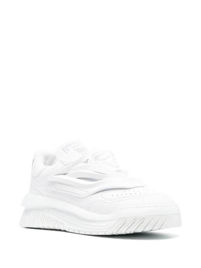 Shop Versace Odissea Chunky-sole Sneakers In Weiss