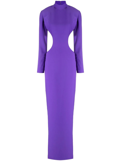 Shop Monot Cut-out Maxi Dress In Violett