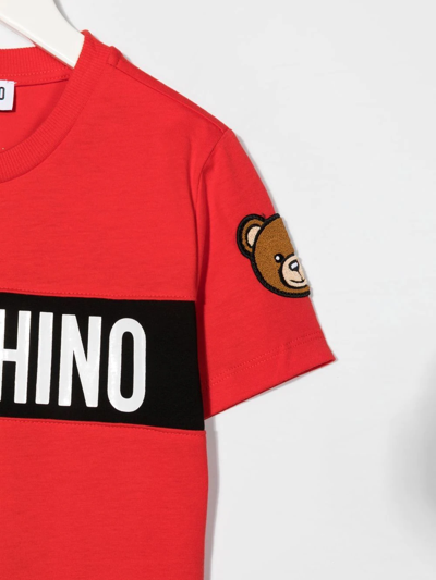 Shop Moschino Logo-print T-shirt In Rot
