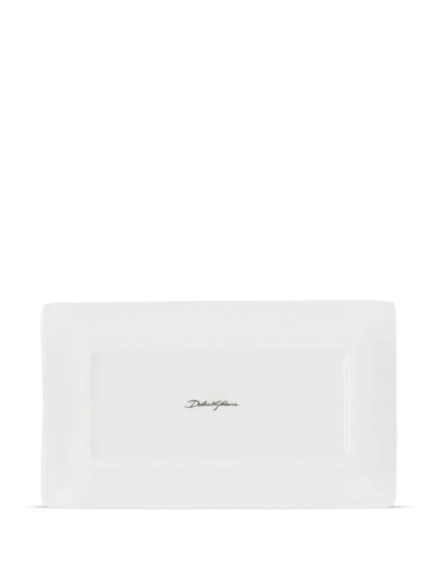 Dolce & Gabbana Zebra-print Porcelain Ash-tray In Black