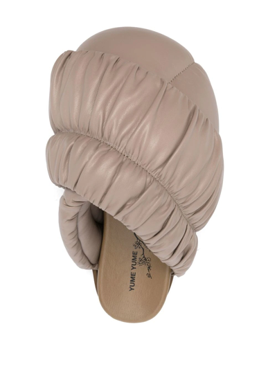 Shop Yume Yume Tent Padded Oversized Mules In Nude