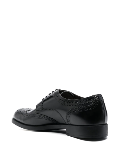 Shop Fratelli Rossetti Polished Leather Brogues In Schwarz