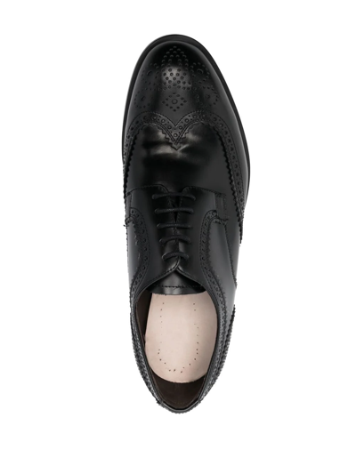 Shop Fratelli Rossetti Polished Leather Brogues In Schwarz