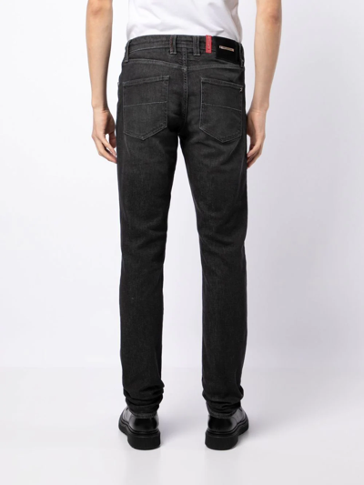 Shop Sartoria Tramarossa Leonardo Slim-cut Mid-rise Jeans In Schwarz