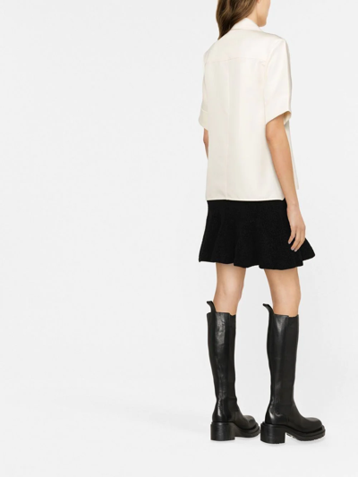 Shop Jil Sander High-waisted Flared Midi Skirt In Schwarz