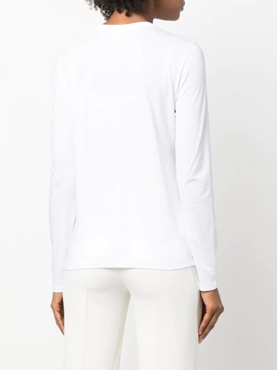 Shop Ralph Lauren Teddy Bear-print Long-sleeved T-shirt In Weiss