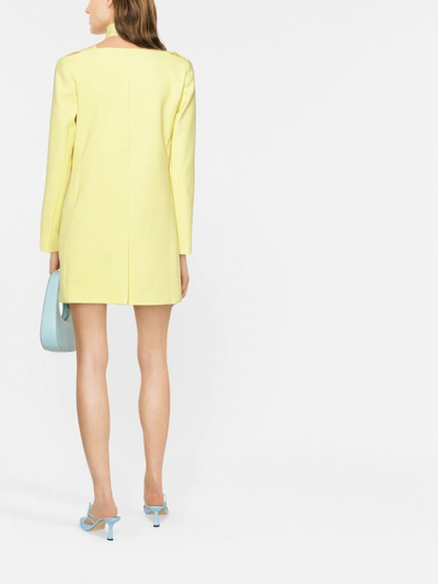 Shop Coperni Cut-out Blazer Dress In Gelb