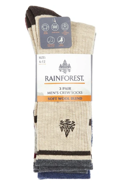 Shop Rainforest Wool Blend Crew Socks In Blue