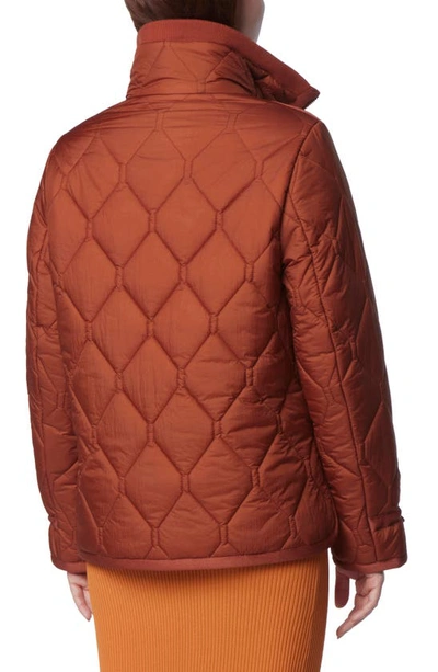 Shop Andrew Marc Devoe Lava Quilted Midweight Coat In Picante