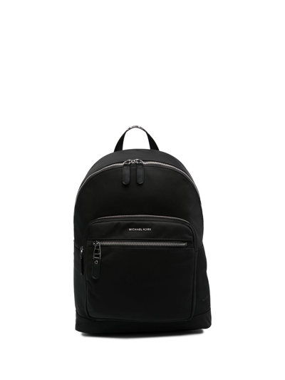Shop Michael Kors Logo Backpack In Black