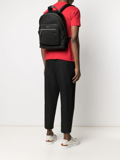 Shop Michael Kors Logo Backpack In Black