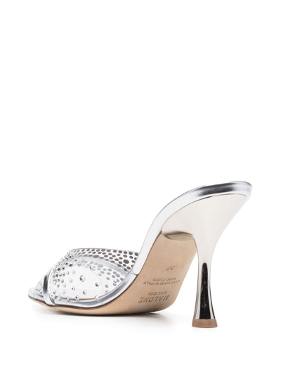 Shop Malone Souliers Julia Heel Sandals In Silver