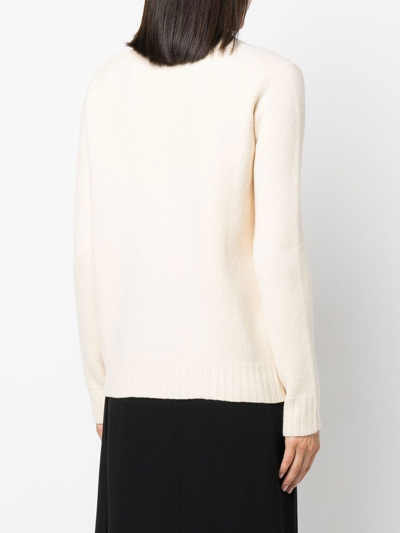 Jil Sander Button-up Knitted Cardigan In Beige