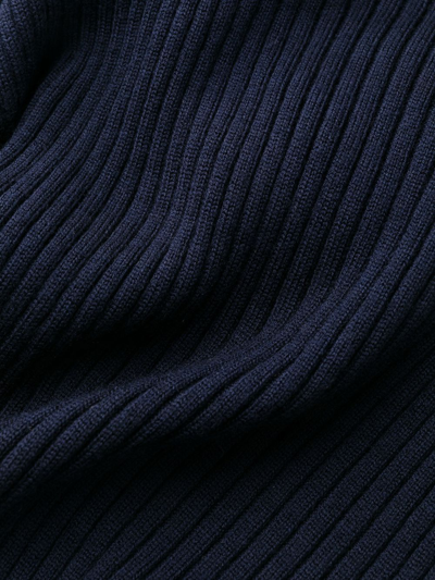 Shop Chloé Long Sleeveless Knit Dress In Blue