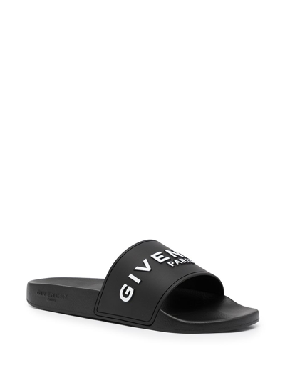 Shop Givenchy Logo Pool Slides