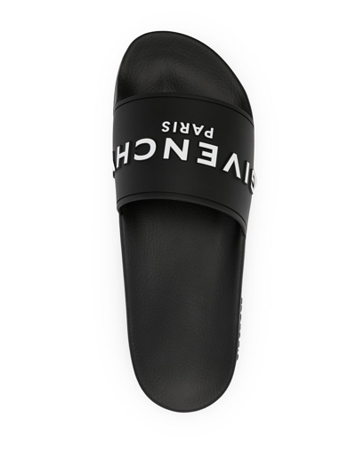 Shop Givenchy Logo Pool Slides