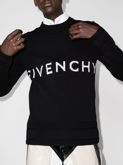 Givenchy Split Printed Sweatshirt In Black