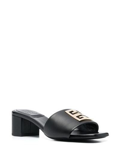 Shop Givenchy 4g Leather Heel Sandals