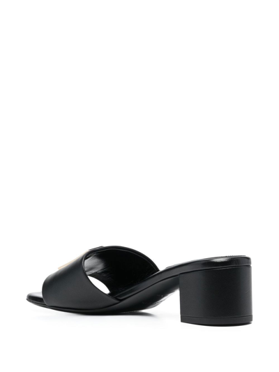 Shop Givenchy 4g Leather Heel Sandals
