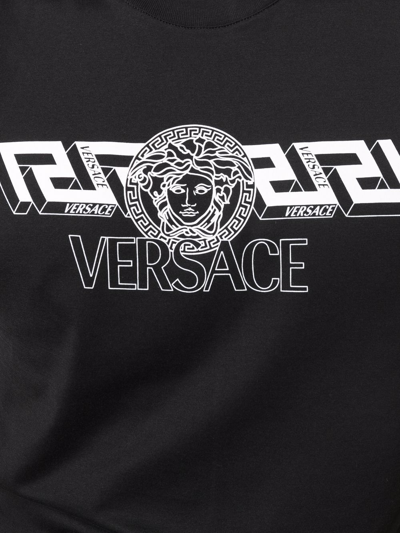 Shop Versace T-shirt With Logo In Black