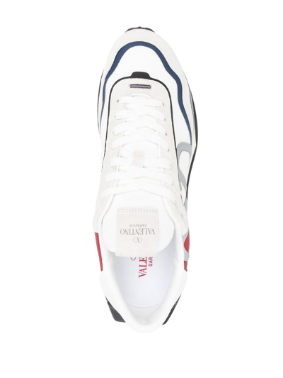 Shop Valentino Netrunner Sneakers In White