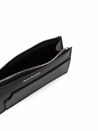 Shop Acne Studios Leather Zipped Wallet