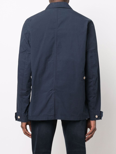 Shop Woolrich Cotton Jacket In Blue