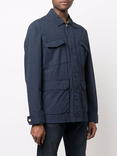 Shop Woolrich Cotton Jacket In Blue