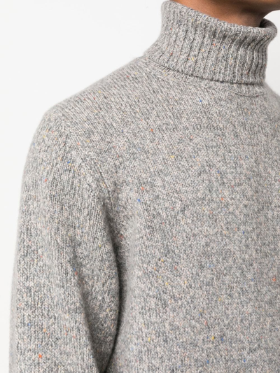 Shop Brunello Cucinelli Turtleneck Cashmere Sweater In Grey