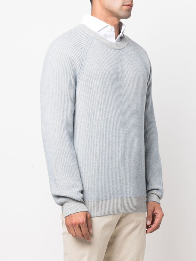 Shop Brunello Cucinelli Cashmere Sweater In Blue