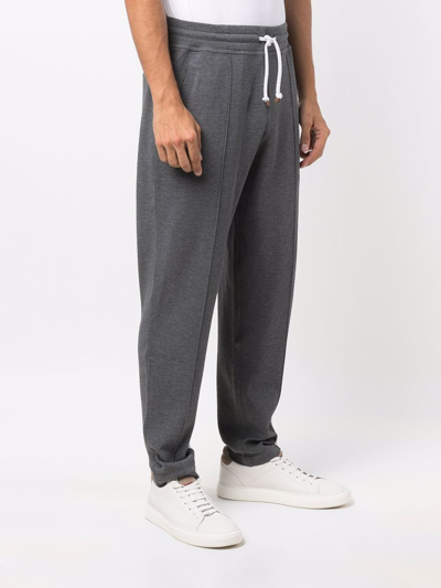 Shop Brunello Cucinelli Cotton Sweatpants In Grey