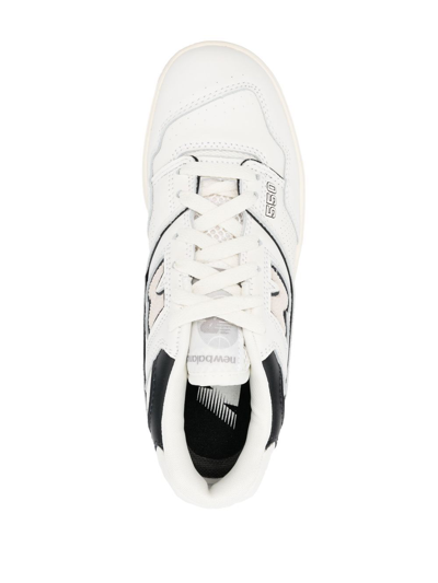 Shop New Balance Bb550 Leather Sneakers In White