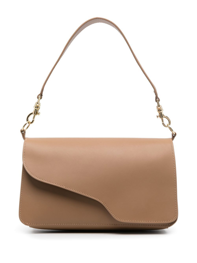 Shop Atp Atelier Molino Vegetable Tanned Leather Shoulder Bag In Beige