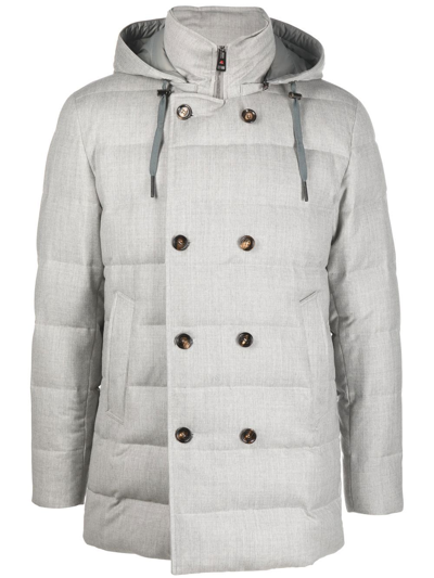 Shop Kired Algeo Double-breasted Jacket In White