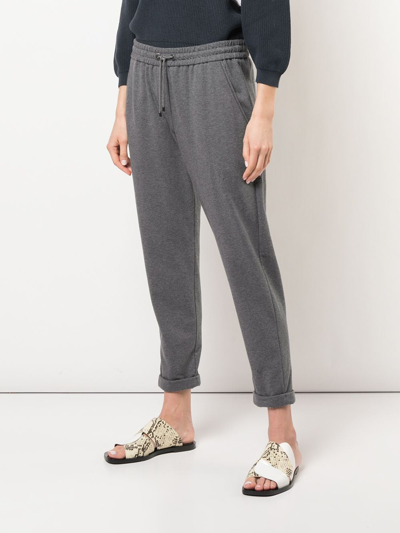 Shop Brunello Cucinelli Cotton Sweatpants In Grey