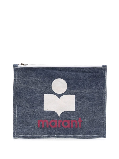 Shop Isabel Marant Nettia Pouch In Blue