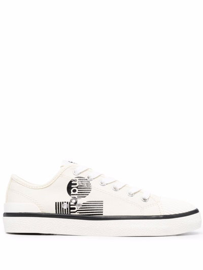 Shop Isabel Marant Binkoo Canvas Sneakers In White