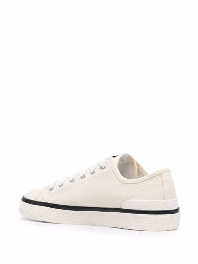 Shop Isabel Marant Binkoo Canvas Sneakers In White