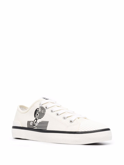 Shop Isabel Marant Binkoo Canvas Sneakers In White