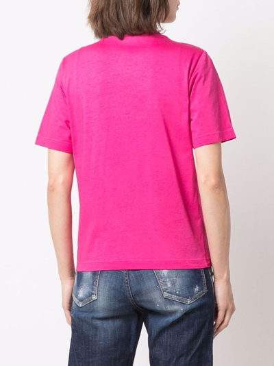 Shop Dsquared2 Logo Cotton T-shirt In Red