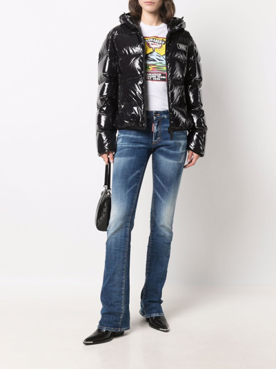 Shop Dsquared2 Hooded Puffer Down Jacket