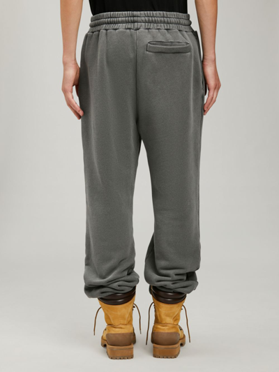 Shop Palm Angels Logo Cotton Sweatpants In Grey