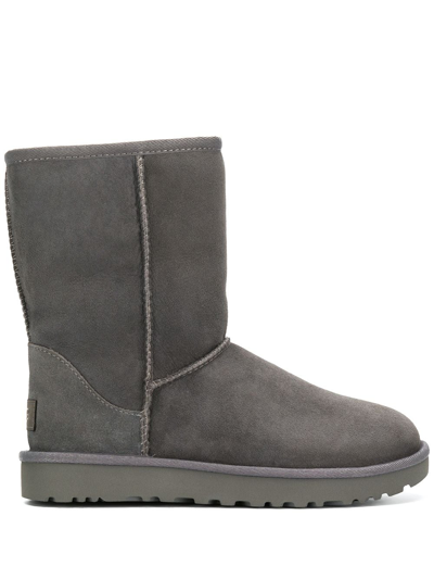 Shop Ugg Classic Short Ii Ankle Boots In Grey