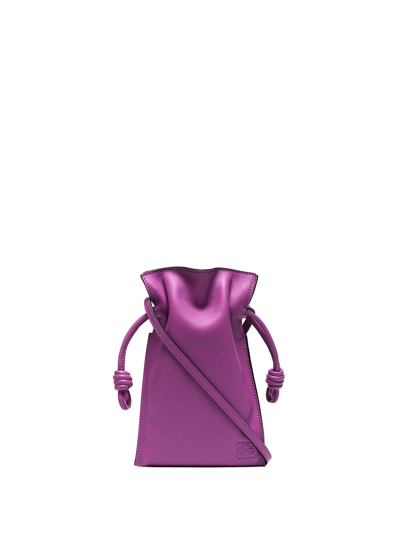 Shop Loewe Flamenco Pocket Bag In Violet